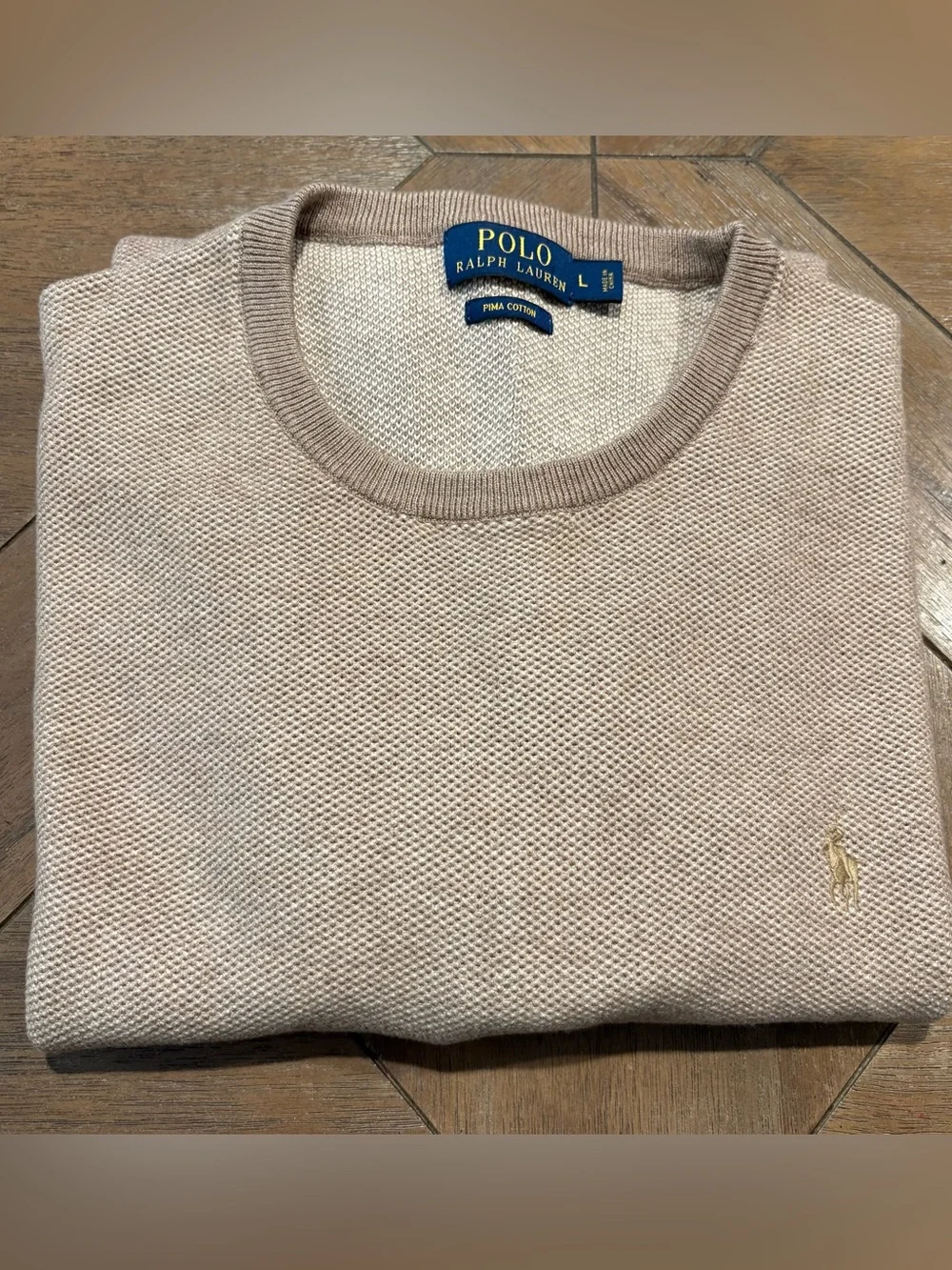 Polo by Ralph Lauren Men's Tan Crewneck Sweater Size L